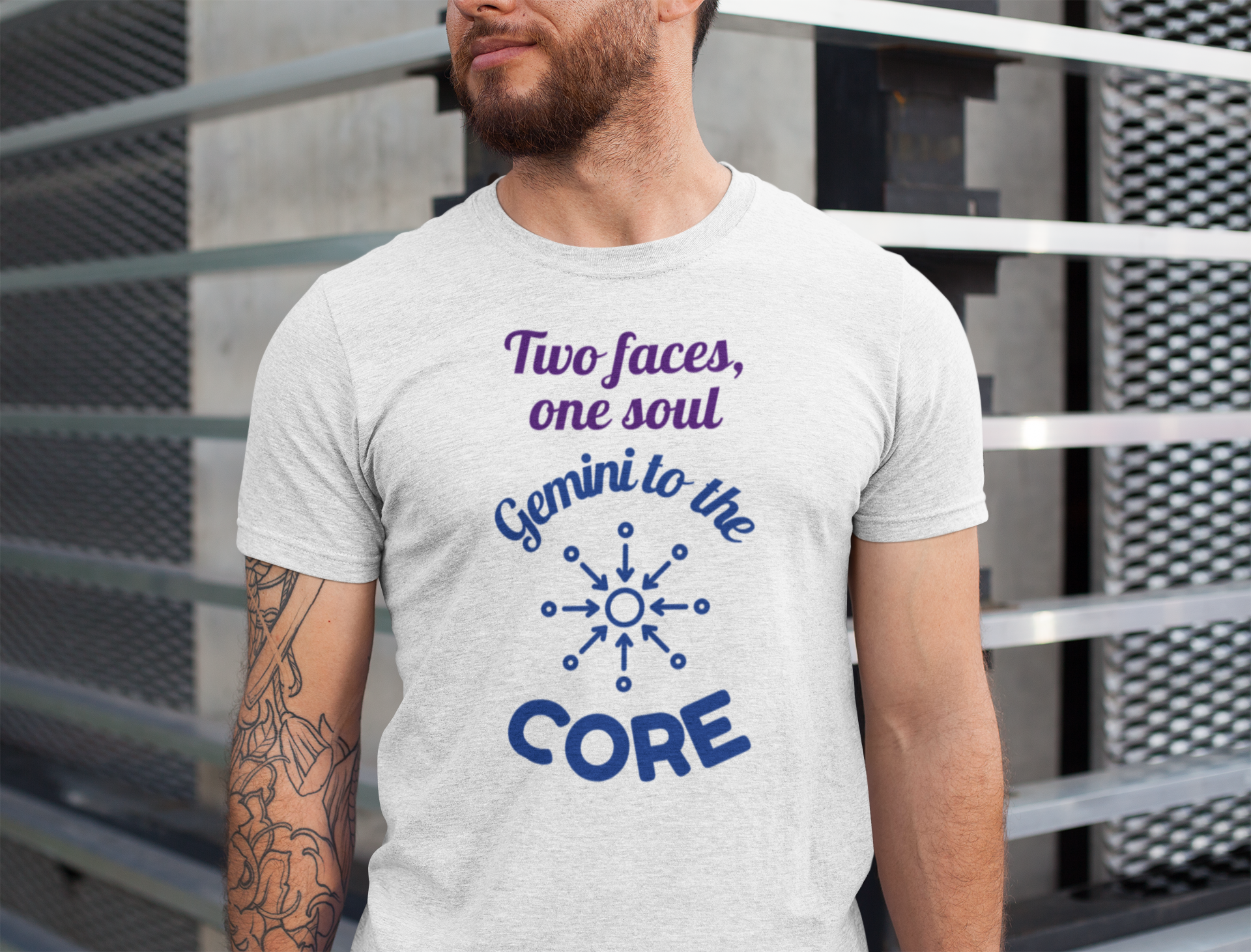 Gemini Vibes T-shirt - Gemini To The Core T-shirt (blue)