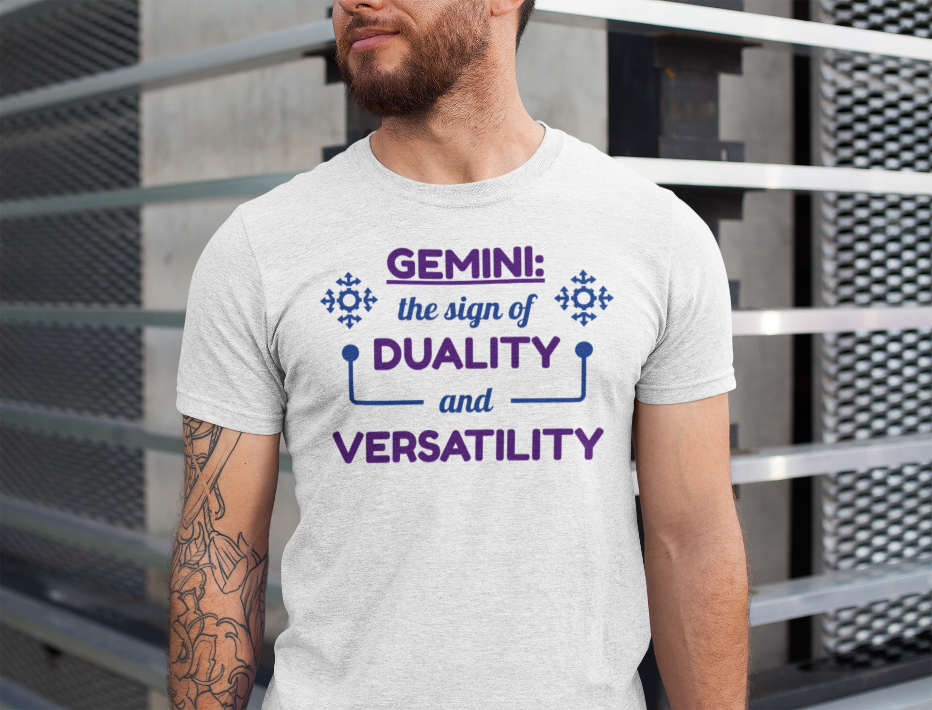 Duality - Gemini Vibes T-shirt For Zodiac Lovers (purple)