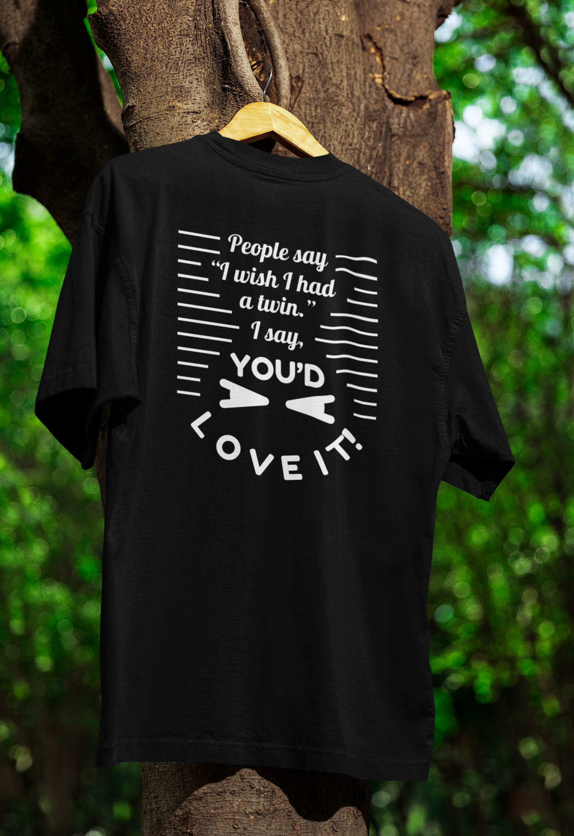 Funny Twin T-shirt - Love It (white)