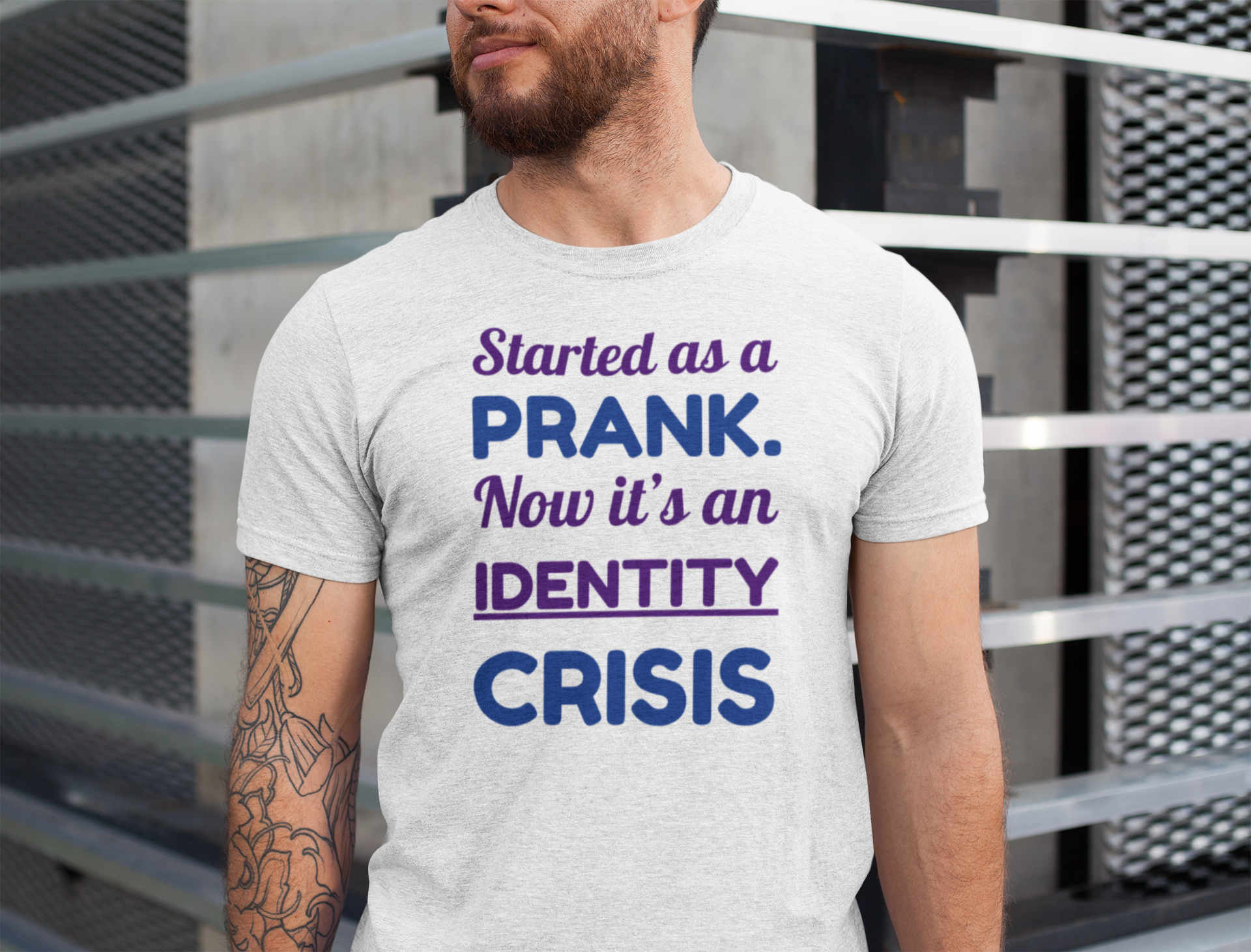 Identity Crisis - Twin Vibes T-shirt For Lifetime Duos (blue)