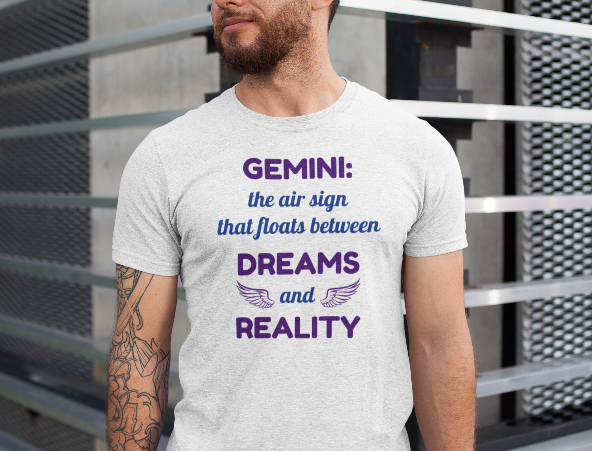 Gemini T-shirt - Dreams and Reality (purple)