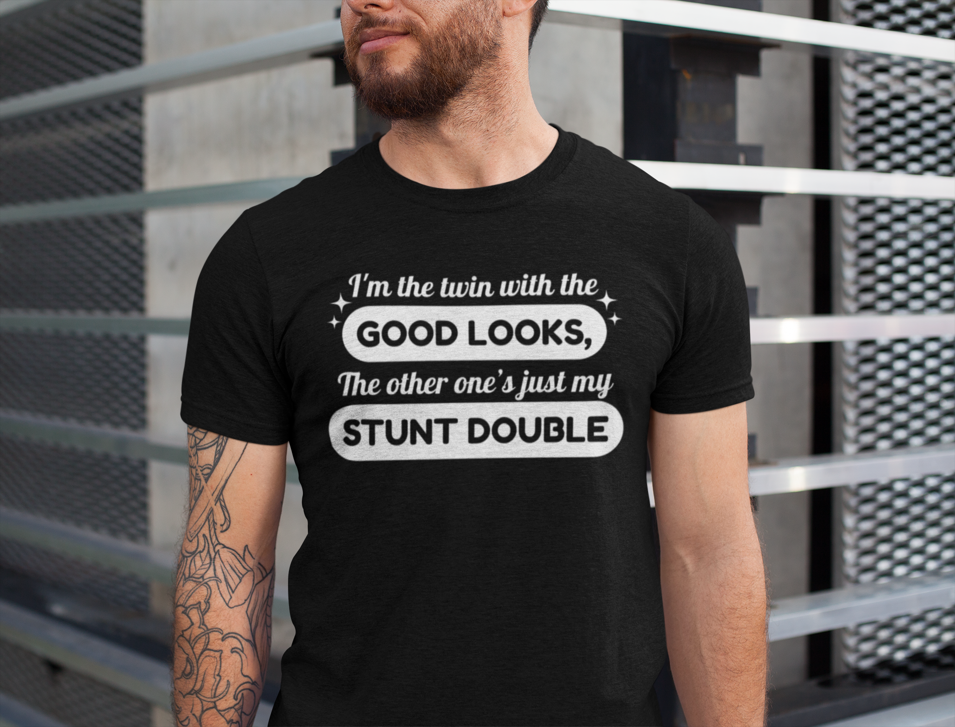 Stunt Double - Twin Vibes T-shirt For Lifetime Duos (white)