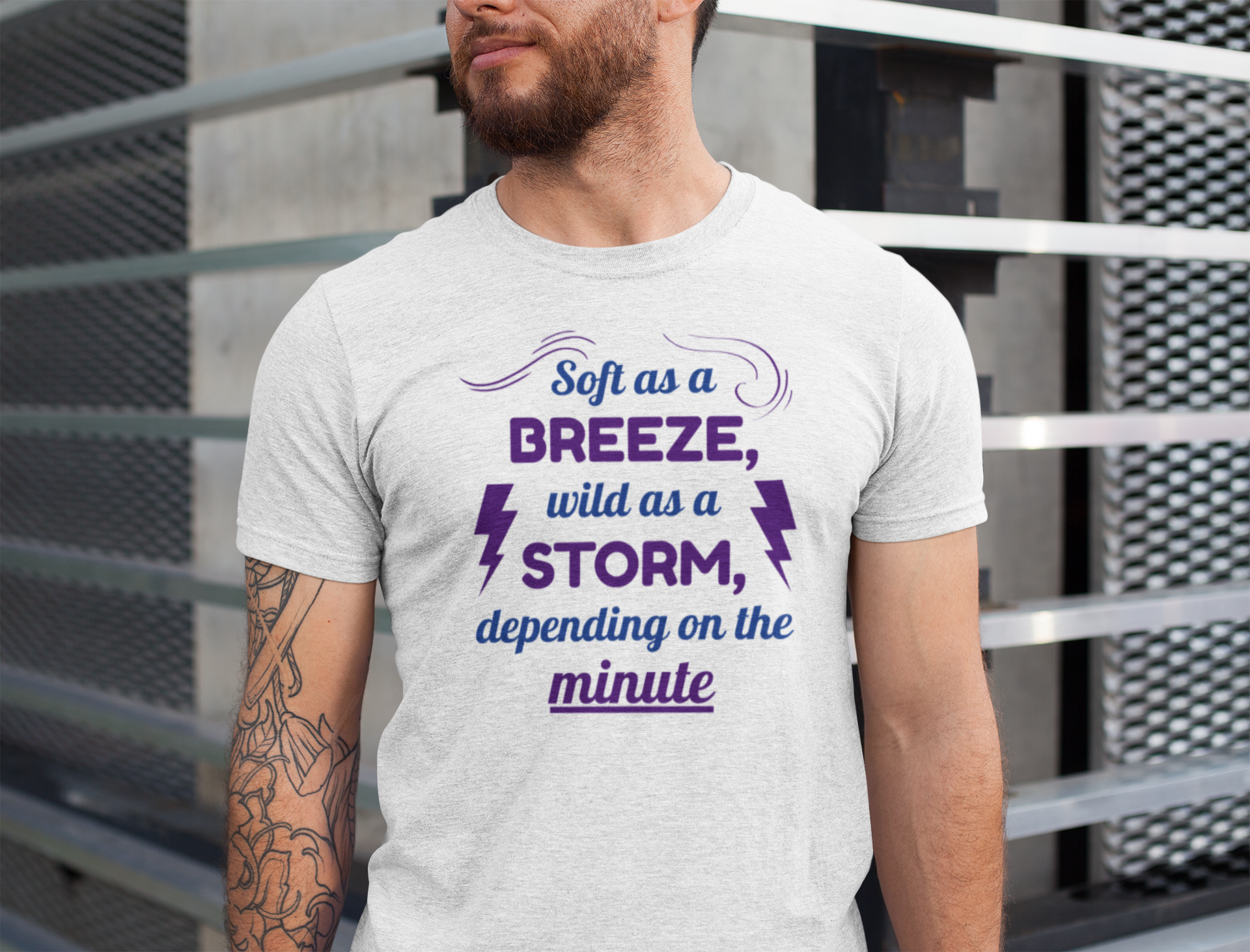 Gemini T-shirt - Breeze and Storm (purple)