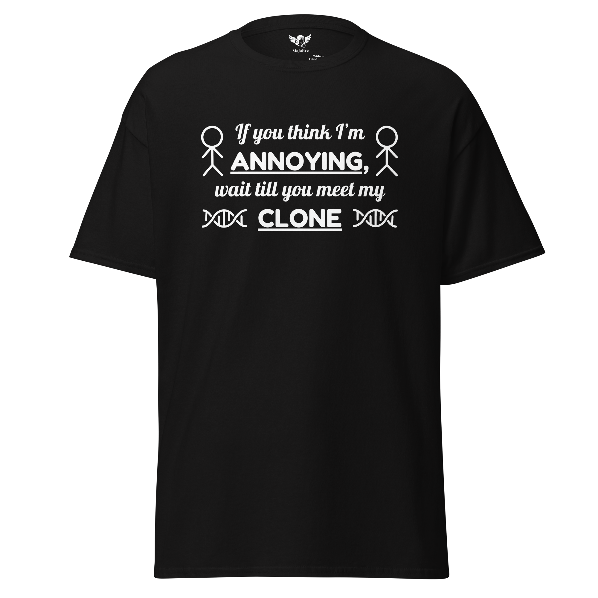 Twin energy t-shirt (white, black shirt, annoying twin)