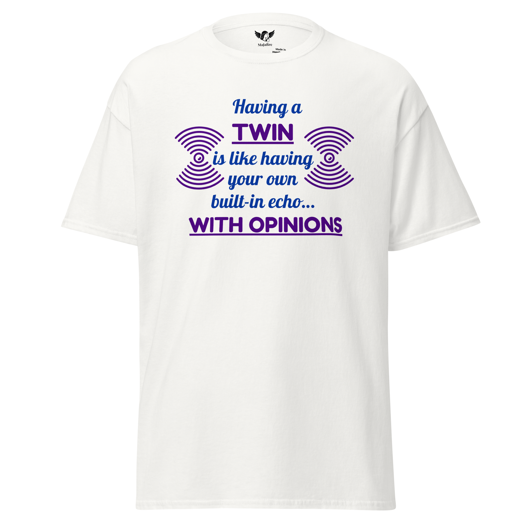 twin vibes t-shirt - opinions (purple)