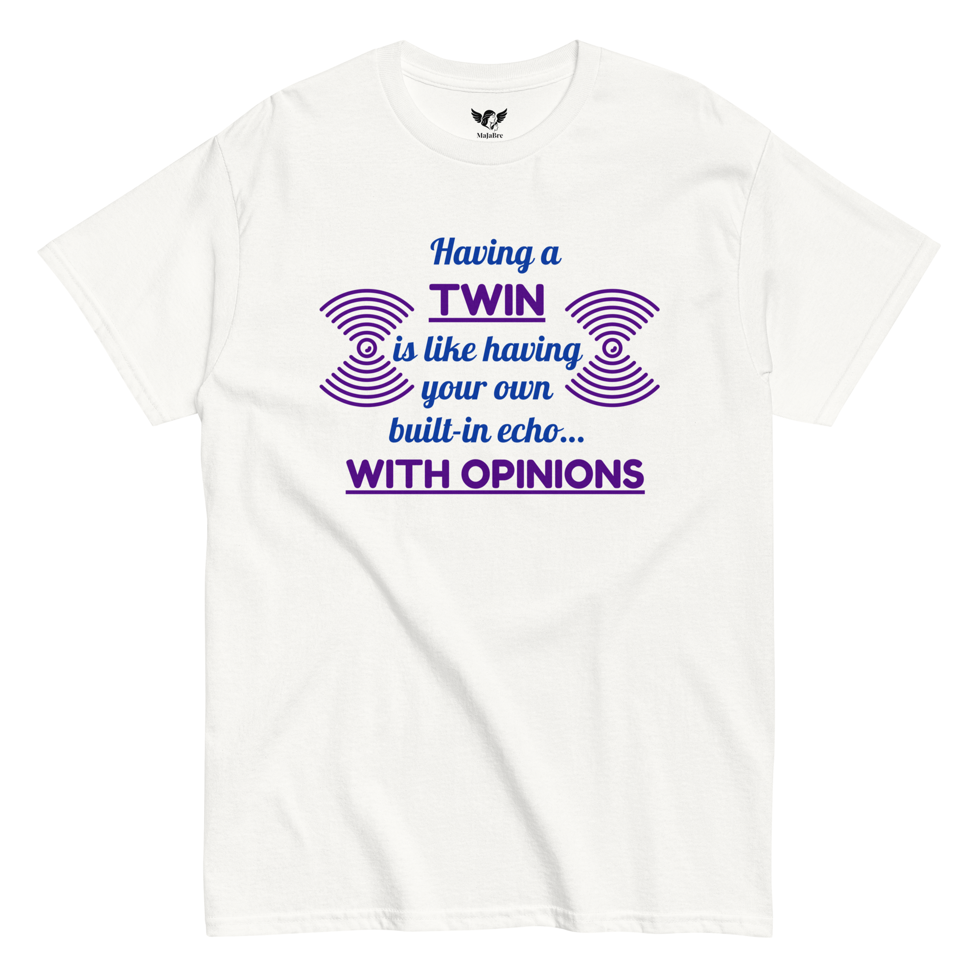 twin vibes t-shirt - opinions (purple)