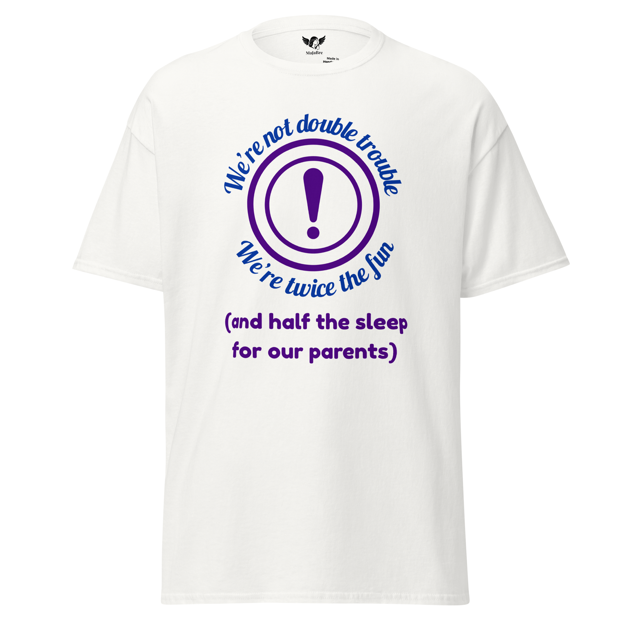 twin vibes t-shirt - twice the fun (purple)